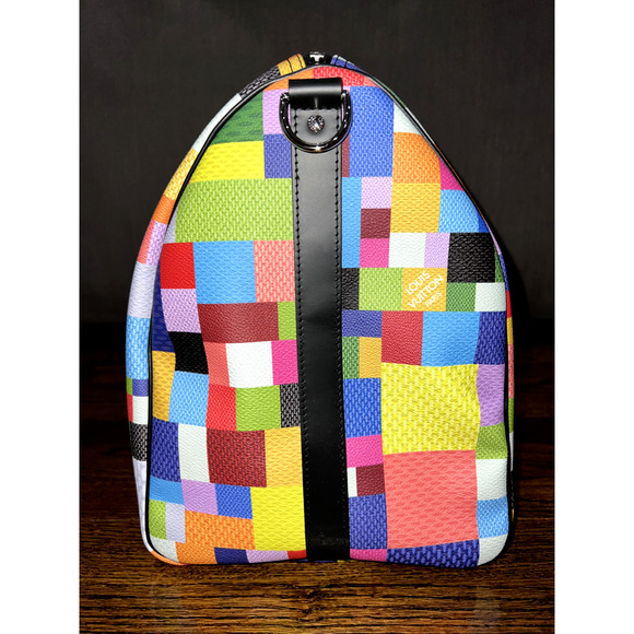 Louis Vuitton Keepall Bandouliere 50 Multicolor Damier 3D Lego Duffle Travel Bag - Picture 4 of 12